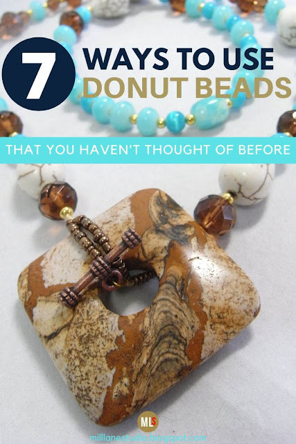 Square picture jasper donut bead used as a toggle with copper bar inspiration sheet