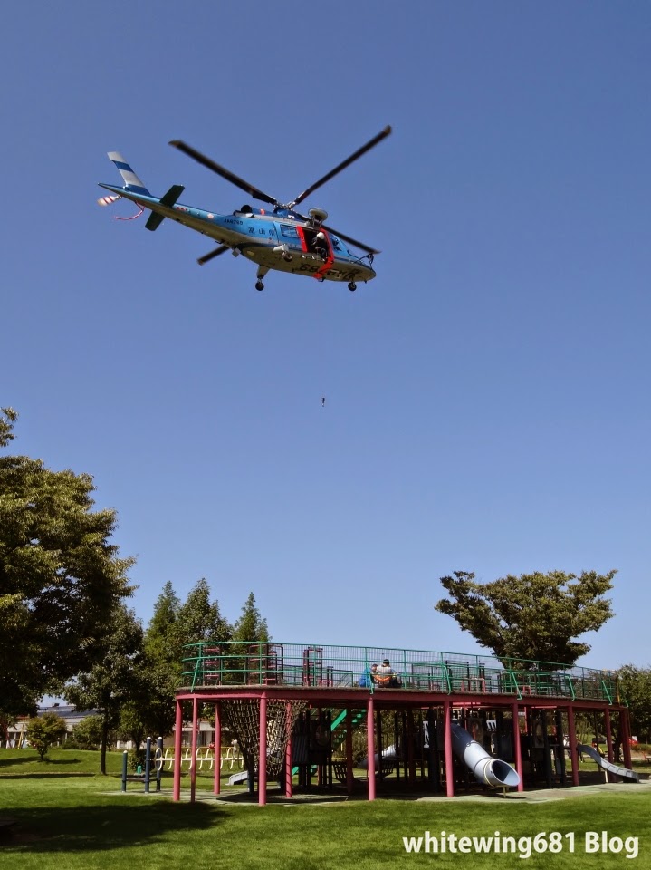 富山県総合防災訓練 JA6769 富山県警察 つるぎ 県警ヘリ ヘリコプター 退役