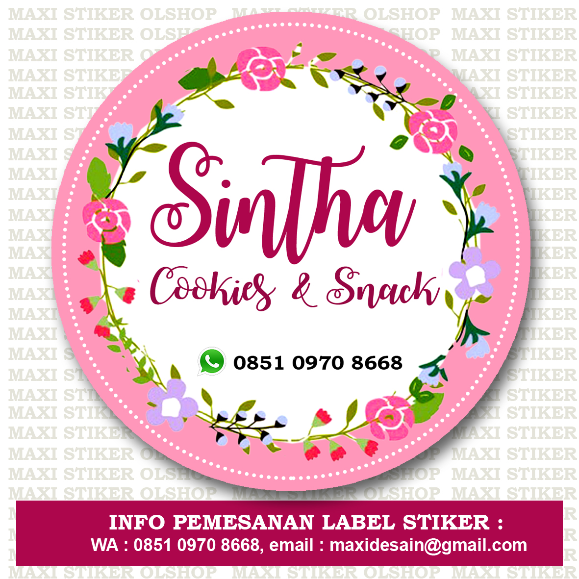 Contoh Stiker  Produk Makanan dan Stiker  Produk Kecantikan 