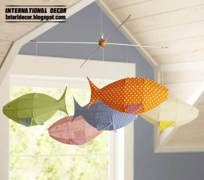 marine kids room style, marine children room ceiling decor