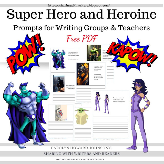 Super Hero and Heroine Writing Prompts Free Instant PDF Download