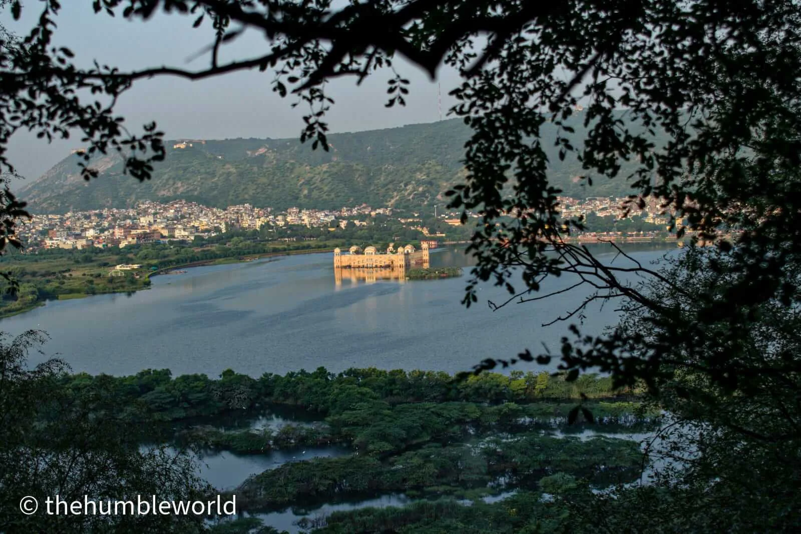 Captured this incredible view of Jal Mahal while trekking