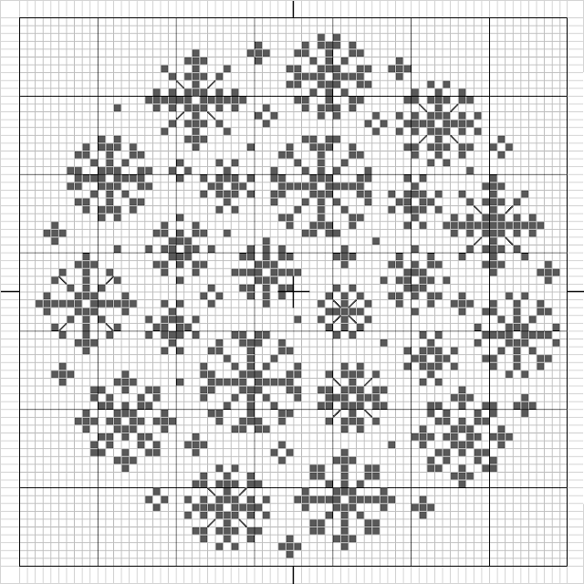 Snowflake embroidery hoop free pattern