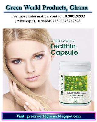 Green World Lecithin Capsules, Ingredients, Benefits, Uses, Dosage, Prices, Accra, Kumasi, Ghana