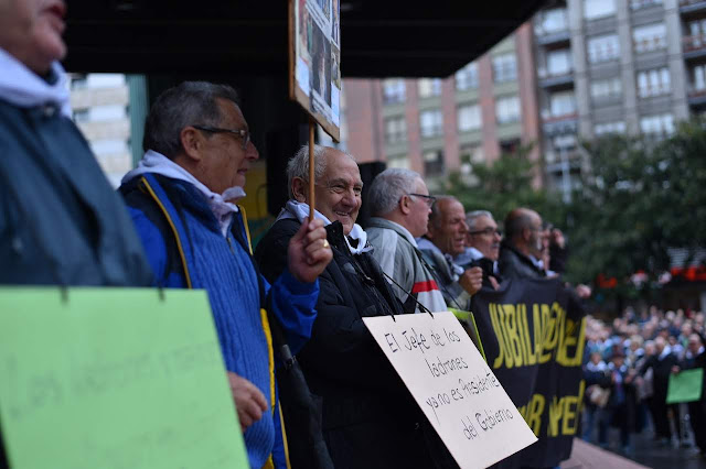 protesta de pensionistas en Barakaldo