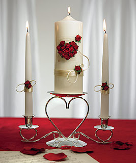 Romantic Pillar Candle Wedding Centerpieces