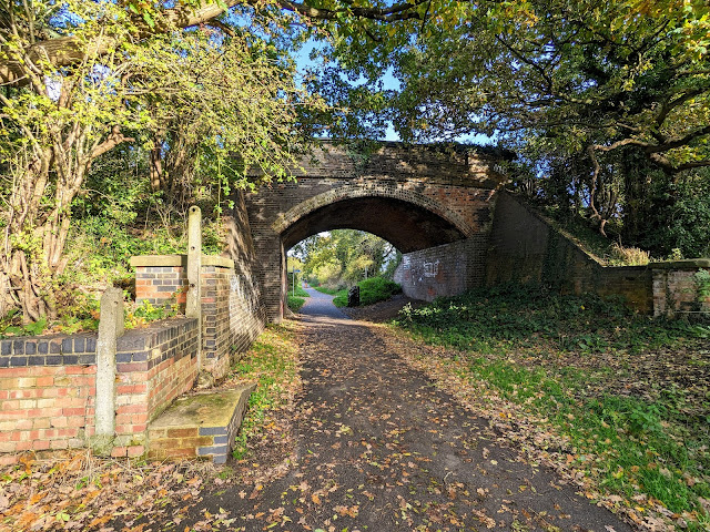 Head E under the railway bridge following The Alban Way