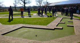 Richard Gottfried playing hole 2 during the Hole in One Charity Challenge