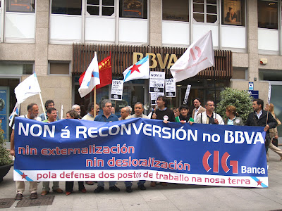 Concentranción de delegados e delegadas da CIG en Lugo