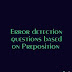 Important Error spotting/error detection  questions based on Preposition for SSC,Bank and other Exams 