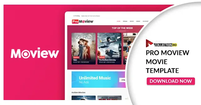 download Pro Moview blogger template