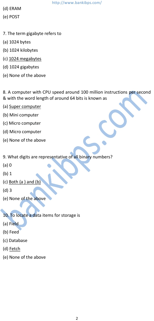 computer based question and answers