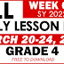 GRADE 4 DAILY LESSON LOG (Quarter 3: WEEK 6) MARCH 20-24, 2023
