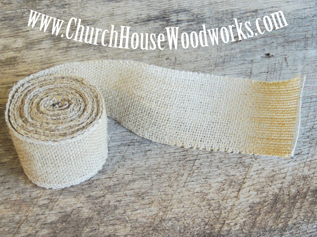 Jute Burlap Ribbon, 3 yards by 2.5 inches wide, Jute Burlap Trim Ribbon- Rustic Wedding decor, Burlap Supplies, Bows.