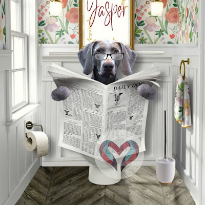 Custom Pet Portrait Bathroom Art Personalized gifts Dog portrait gift Dog gift Gifts