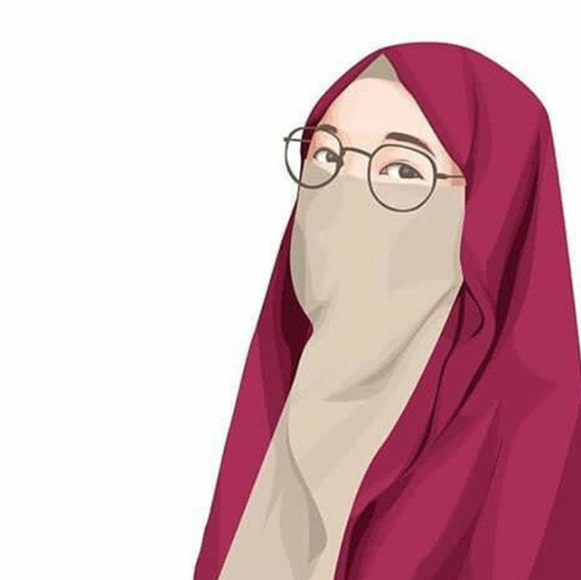   1001 Gambar kartun  muslimah  berhijab cantik bercadar 