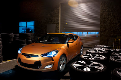 2012 Hyundai Veloster Orange Color Front