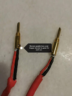 Shorted parallel configuration of Polk Audio Cobra Speaker Cable