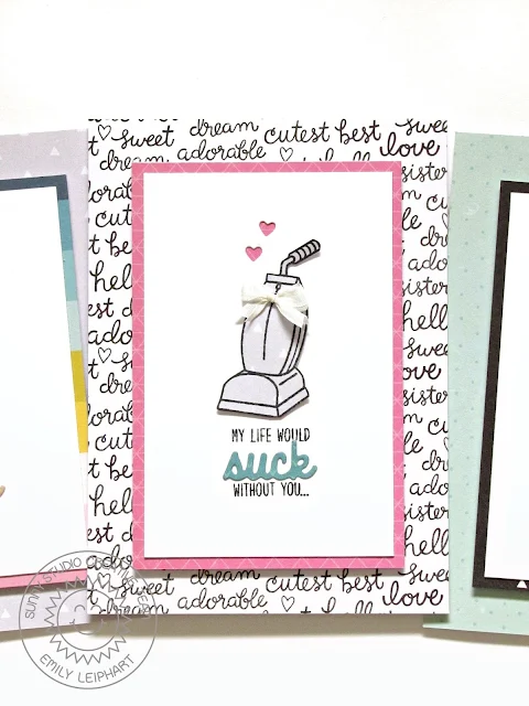 Sunny Studio Stamps: That Sucks Vacuum Valentine's Day Cards by Emily Leiphart.