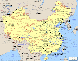 China Map With Cities Detailed