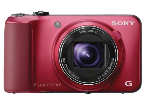 Sony Cyber-shot DSC-HX10V 18.2 MP Exmor R CMOS Digital Camera with 16x Optical Zoom and 3.0-inch LCD (Red) (2012 Model)