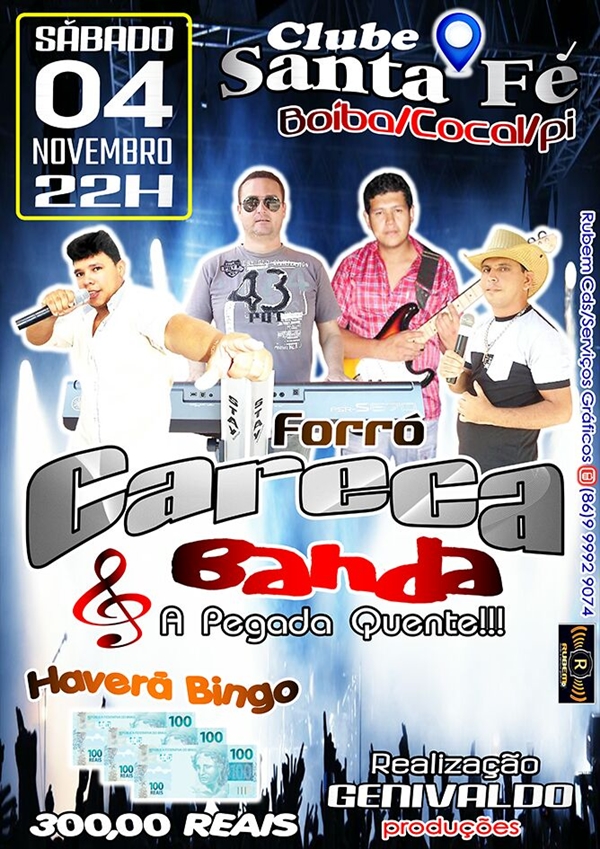 Dia 04 de novembro tem festa com direito a bingo de R$300 reais em Boíba em Cocal