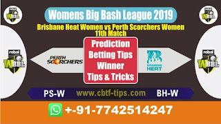 Who will win Today, WBBL T20 2019, 11th Match BH-W vs PS-W