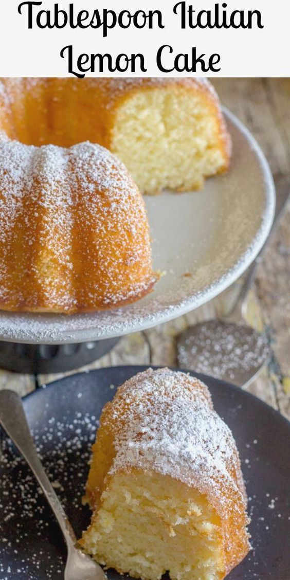 Italian Lemon Cake a delicious moist Cake, and all you need is a tablespoon for measurement.  Fast and Easy and so good. The perfect Breakfast, Snack or Dessert Cake Recipe. #cake #lemoncake #Italiancake #Italianlemoncake #dessert #breakfast #snack #sweets #easycakerecipes