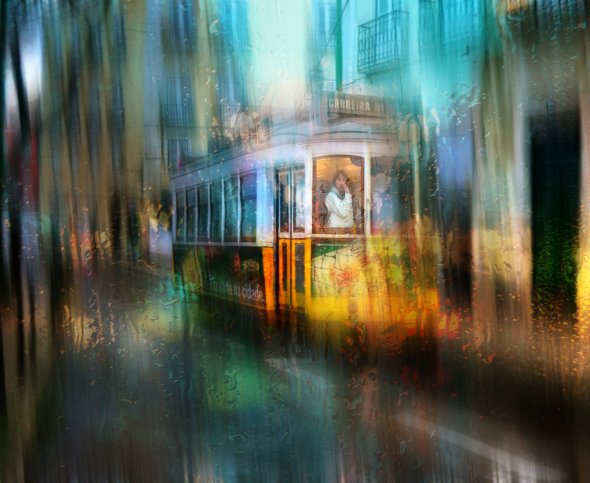 Eduard Ed Gordeev fotografia como pinturas de aquarela impressionista de cidades na chuva melancolia luzes noite