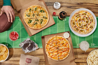 Mod Pizza's Tailgate Trio of pizzas.