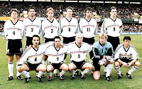 SELECCIÓN DE ALEMANIA - Temporada 1998-99 - Wörns, Markus Babbel, Heinrich, Hamann, Marco Bode y Bierhoff; Jeremies, Oliver Neuville, Strunz, Oliver Kahn y Matthäus - IRLANDA DEL NORTE 0 ALEMANIA 3 (Marco Bode 2 y Hamann) - 27/03/1999 - Eurocopa de 2000, fase de clasificación - Belfast, Irlanda del Norte, Windsor Park