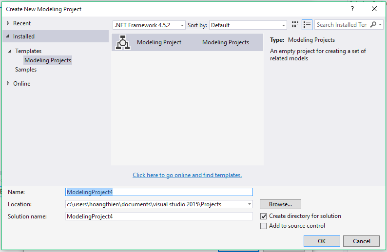 Vẽ UML trong Visual Studio 2015