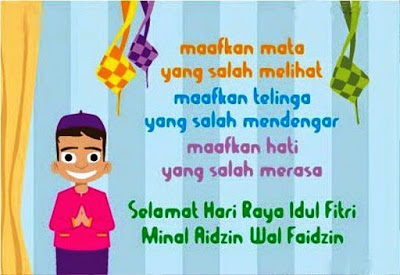 Kumpulan Gambar Kartun Ucapan Selamat Hari Raya Idul Fitri 