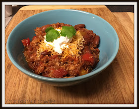 Featured Recipe | Slow Cooker Pulled Pork Chili from Cookaholic Wife #recipe #crockpot #pulledpork #chili #SecretRecipeClub