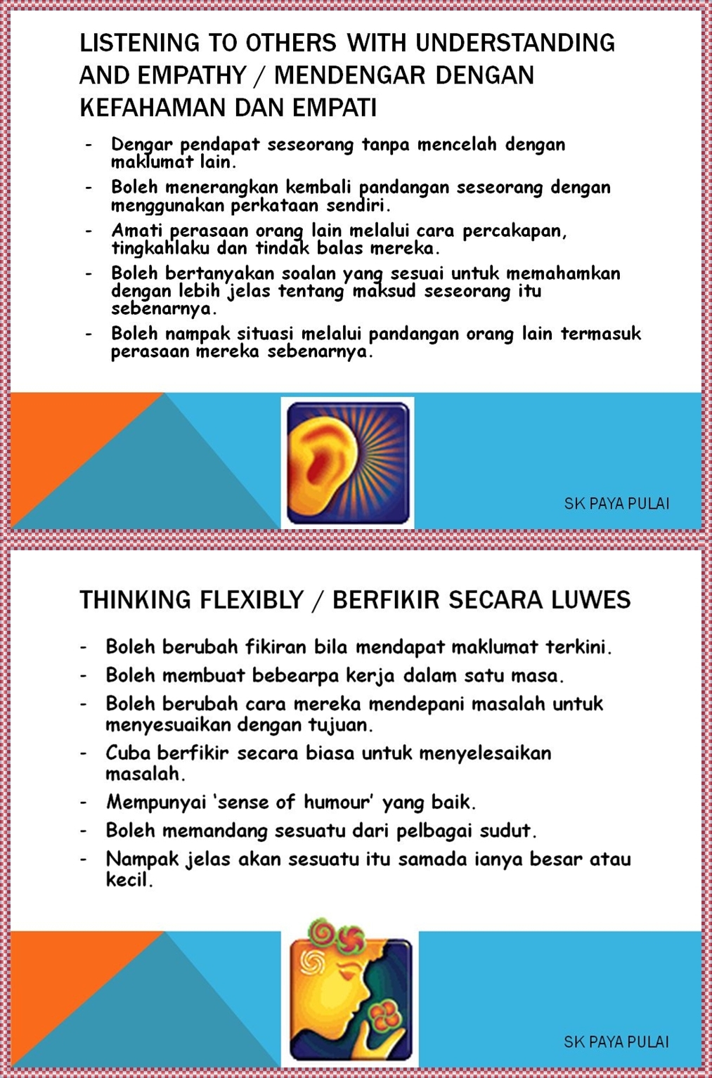 Program i-Think SK Paya Pulai: 16 habits of mind color