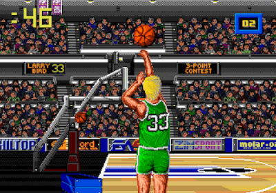 Jordan vs. Bird One on One - Concurso de triples versión Mega Drive