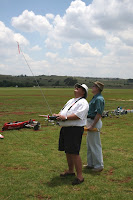 Wolfgang doing distance with Peter Joffe calling