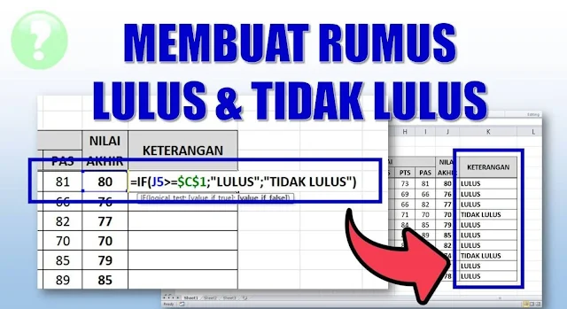 Rumus IF Menentukan Lulus dan Tidak Lulus di Excel, Cukup Praktis Nggak Perlu Pakai Alternatif Manual