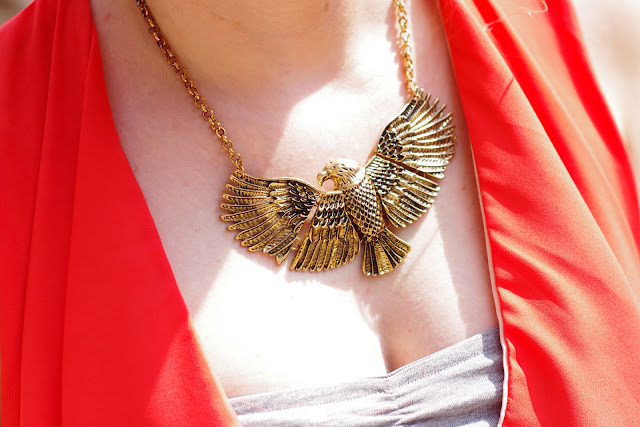 Rome, Italy, blogger, chicnova, vest, zara, eagle necklace, bijou brigitte, gold, adler kette, miu miu sunglasses, 