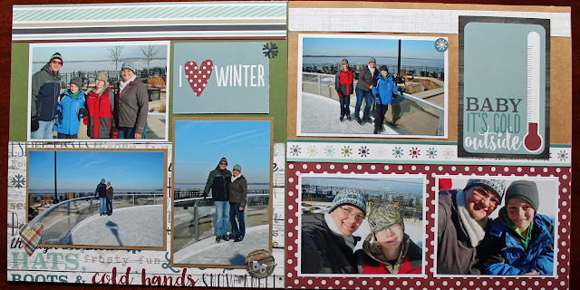 Ice Skating Scrapbook page winter Simple Stories Snow Patrol