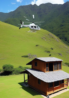Helicopter Hijinks: A Comical Tale of a Flying Fiasco and a Confused Cottage Owner