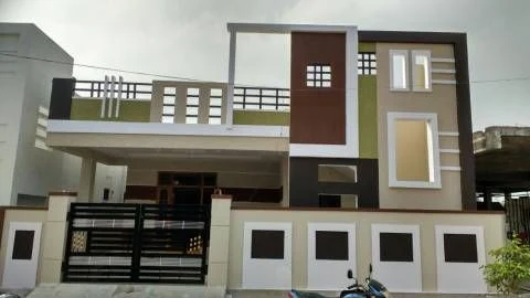 desain inspiratif foto model dinding depan rumah