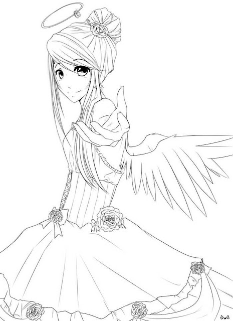 Angel Printable Coloring Pages Pictures for Adults PDF