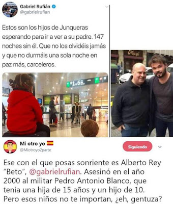 Gabriel Rufián, Junqueras, Alberto Rey 'Beto' 