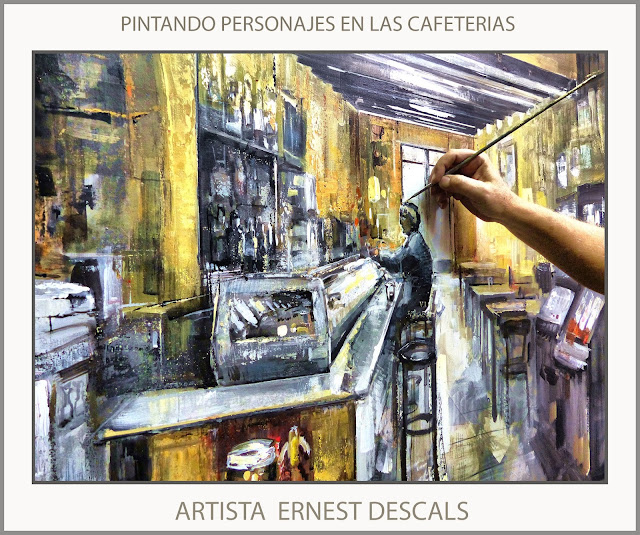 CAFETERIAS-PINTURAS-PINTANDO-PERSONAJES-VALLDEROURES-CAFETERIA-CUADROS-PINTURA-OLEOS-ARTISTA-PINTOR-ERNEST DESCALS-