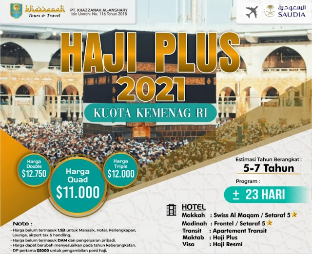 Biaya Paket Haji ONH Plus 2021