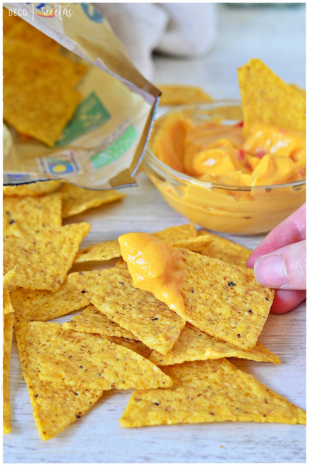 salsa para nachos de queso