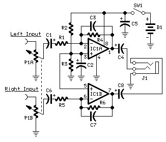 9V Portable Headphone Amplifier