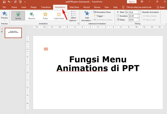 2 Fungsi Animation Pada Power Point dan Cara Menggunakannya