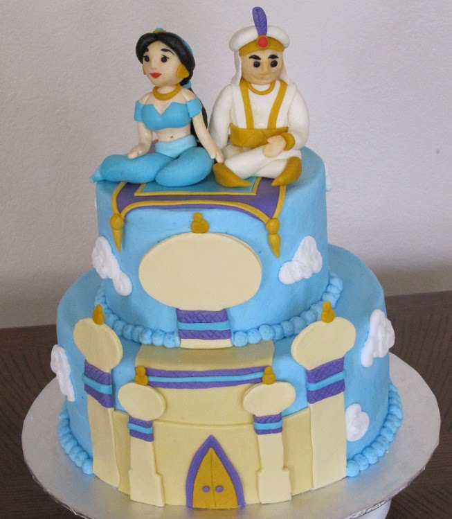 I made this cake for a little girl who loves Princess Jasmine